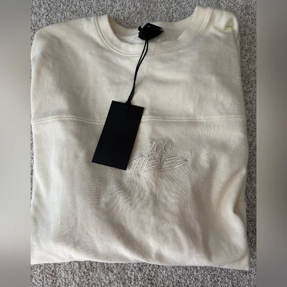 100 Thieves Cream Longsleeve Sweater NWT - Picture 2 of 7